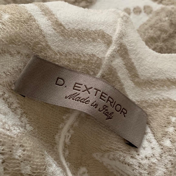 D. Exterior Off Shoulder Knit Pattern Dress - Picture 2 of 11